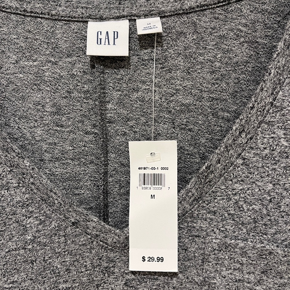 GAP Women's Charcoal T-shirt Dress - Picture 3 of 4